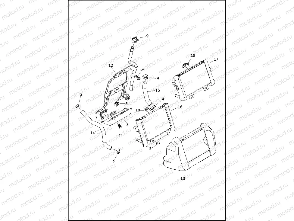 COOLANT DISTRIBUTION - AIR-COOLED