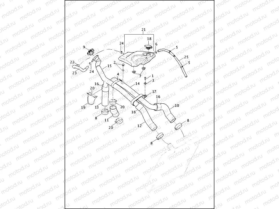 COOLANT HOSES AND BOTTLE