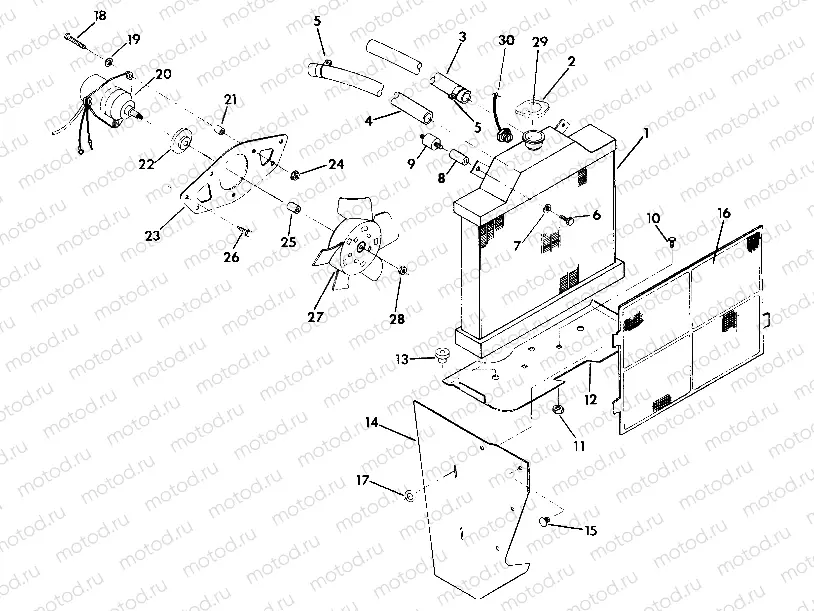 COOLING SYSTEM  350 4X4 - Update (4919831983007A) | COOLING SYSTEM  350 4X4 - Update (4919831983007A)