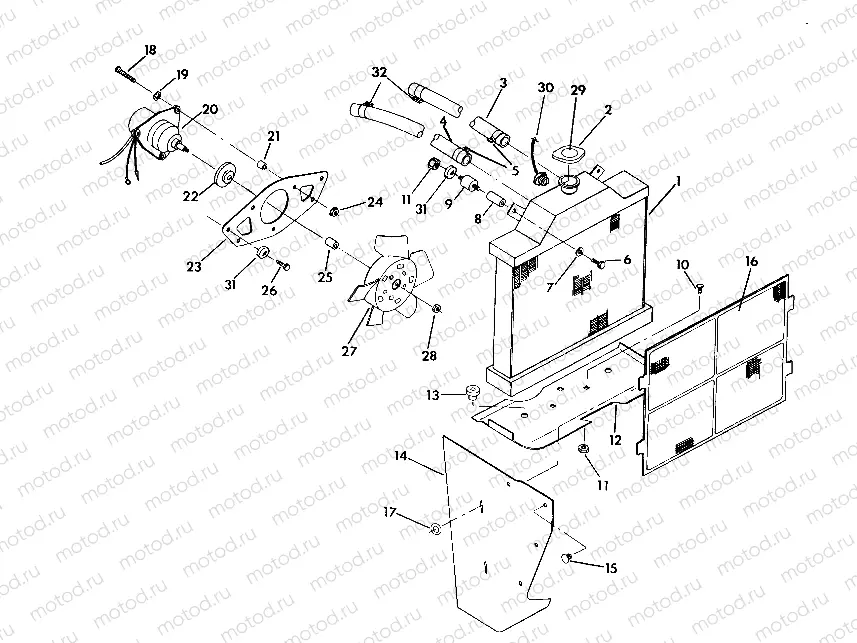 COOLING SYSTEM 350 4X4 / W928139 (4922832283007A) | COOLING SYSTEM 350 4X4 / W928139 (4922832283007A)