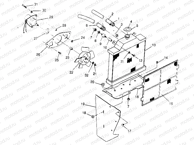 COOLING SYSTEM 6x6 400L - U.S.  W958740 | COOLING SYSTEM 6x6 400L - U.S.  W958740,  SWEDISH S958740 and NORWEGIAN N95 (4930273027A012)