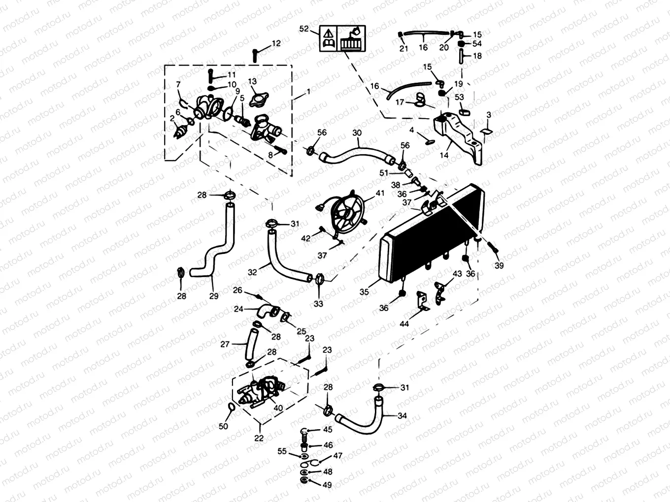 Cooling System 885cc Engine