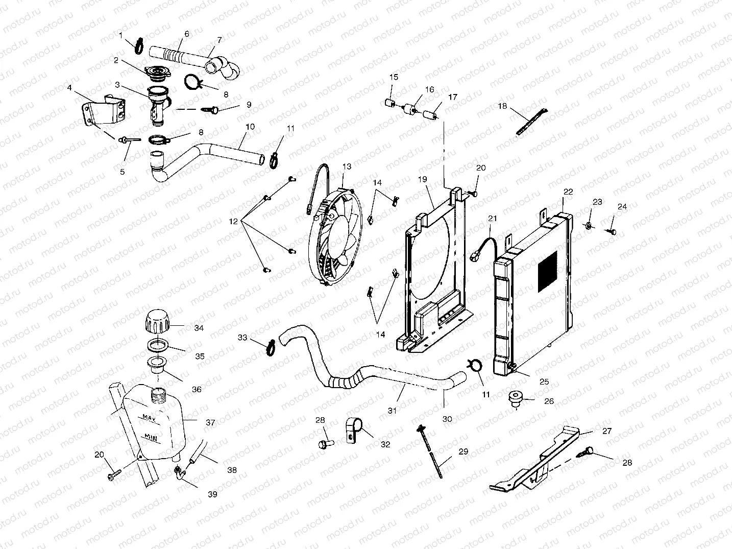 COOLING SYSTEM - A04CH50AA/AC/AE/AG (4986088608A10) | COOLING SYSTEM - A04CH50AA/AC/AE/AG (4986088608A10)