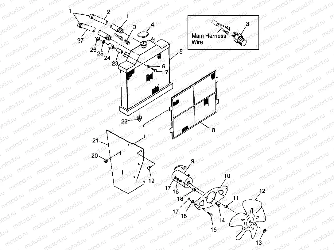 COOLING SYSTEM BIG BOSS 6X6 400L W97AE38A (4940814081A011) | COOLING SYSTEM BIG BOSS 6X6 400L W97AE38A (4940814081A011)