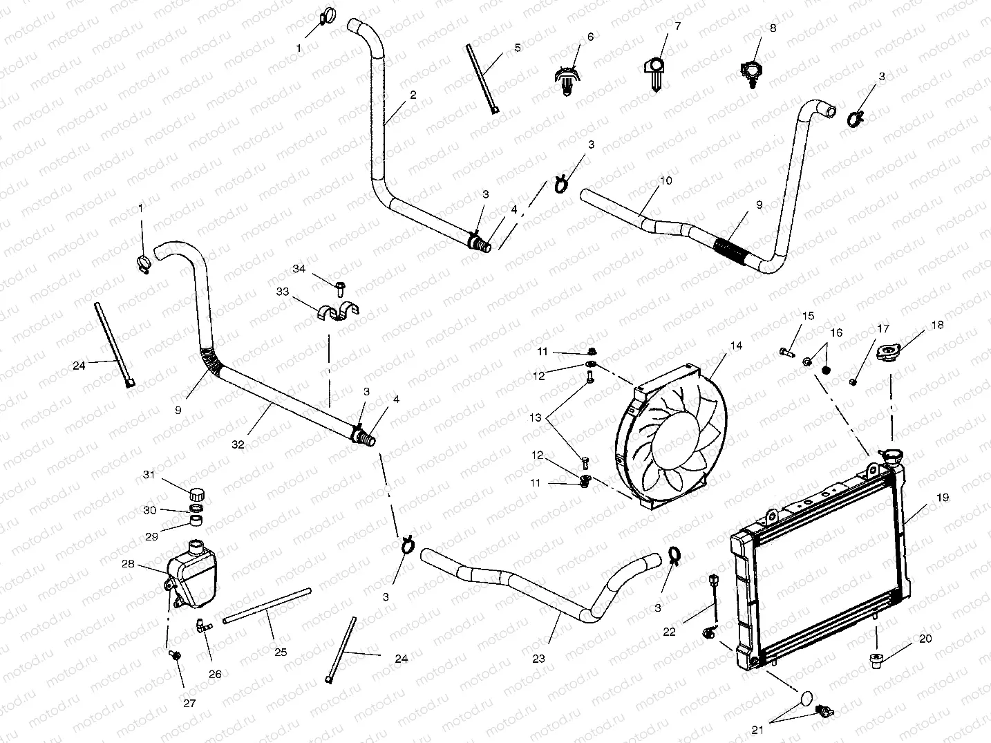COOLING SYSTEM - C10RB42AA (4976407640A11) | COOLING SYSTEM - C10RB42AA (4976407640A11)