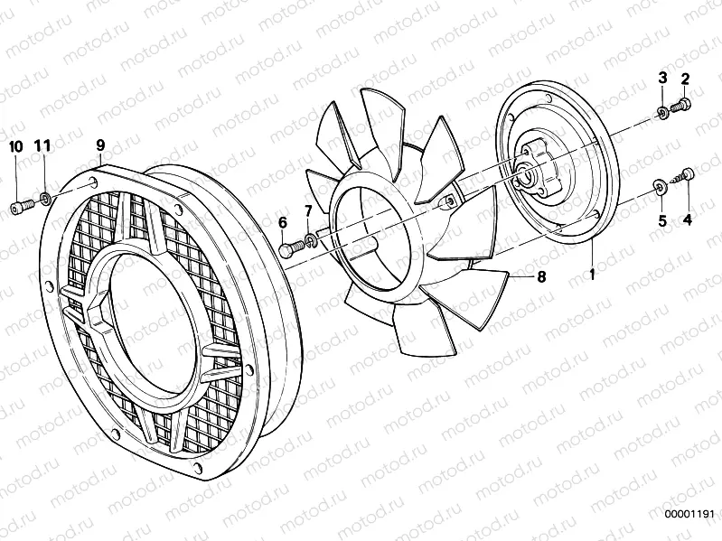Cooling system-fan/fan coupling