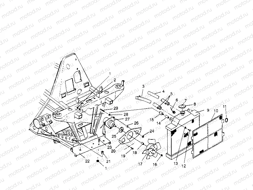 COOLING SYSTEM Scrambler W957840 (4927252725A010) | COOLING SYSTEM Scrambler W957840 (4927252725A010)