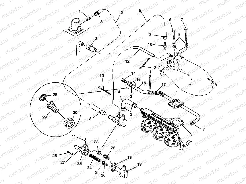 COOLING SYSTEM SL 750 / B934070 (4924752475018A) | COOLING SYSTEM SL 750 / B934070 (4924752475018A)