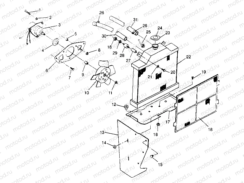 COOLING SYSTEM Sport 400L W948540 (4927232723A009) | COOLING SYSTEM Sport 400L W948540 (4927232723A009)