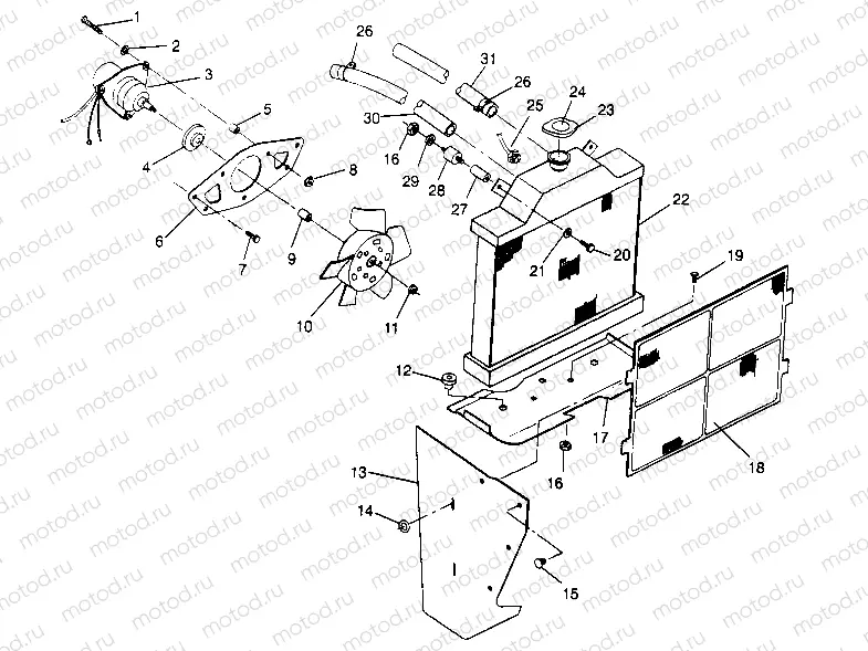 COOLING SYSTEM Sport 400L W958540 (4930133013A010) | COOLING SYSTEM Sport 400L W958540 (4930133013A010)