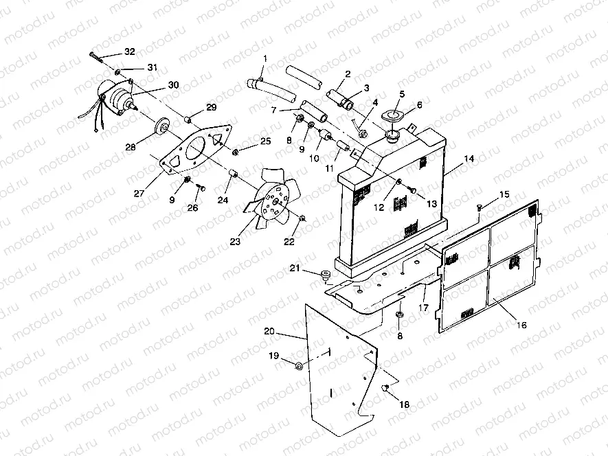 COOLING SYSTEM Sportsman 4X4 / W938039 (4926382638005A) | COOLING SYSTEM Sportsman 4X4 / W938039 (4926382638005A)