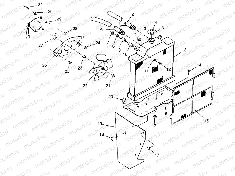 COOLING SYSTEM Sportsman 4x4 W948040 (4926842684A009) | COOLING SYSTEM Sportsman 4x4 W948040 (4926842684A009)