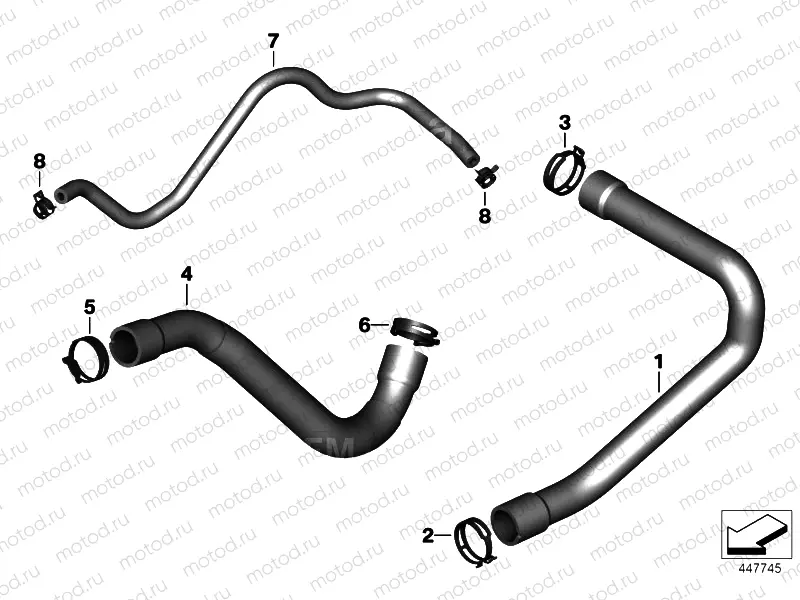 COOLING SYSTEM - WATER HOSES