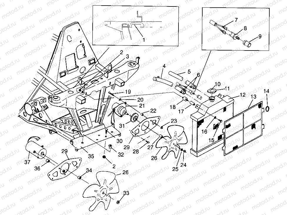 COOLING SYSTEM XPLORER 400L W969140 (4935983598A011) | COOLING SYSTEM XPLORER 400L W969140 (4935983598A011)