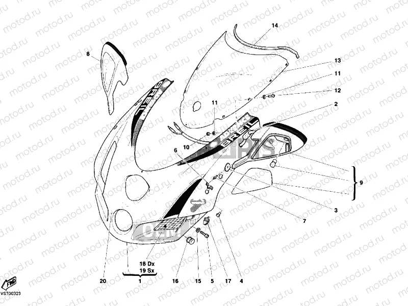 COWLING 999R FILA » PLASTICS