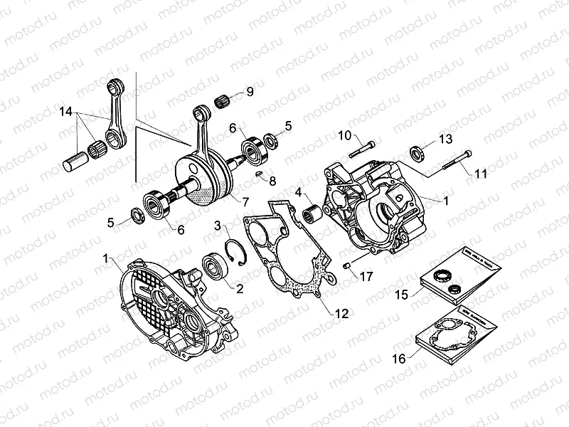 Crank-case-Connect.rod group