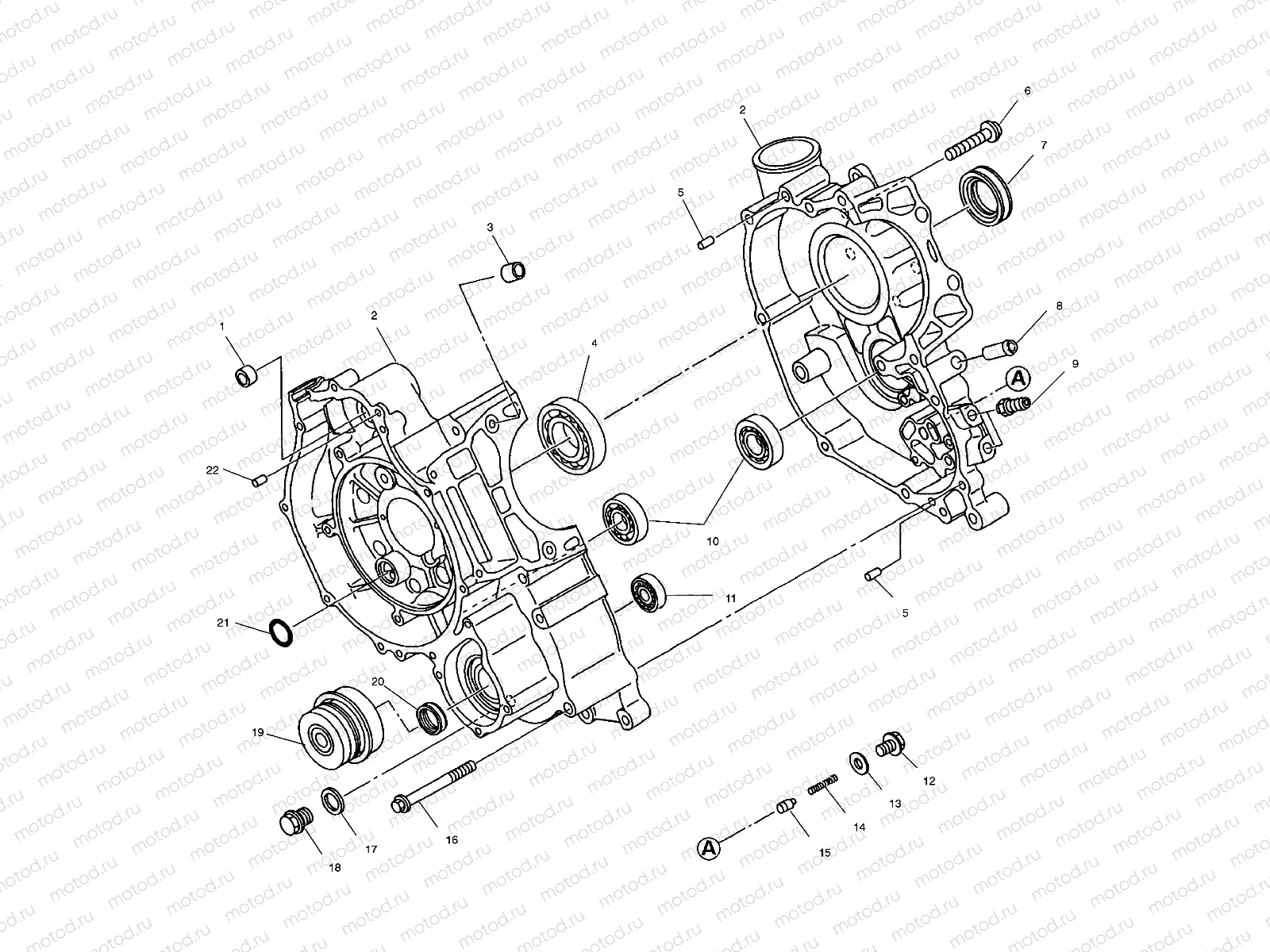CRANKCASE - A00BG50AA (4954855485D004) | CRANKCASE - A00BG50AA (4954855485D004)