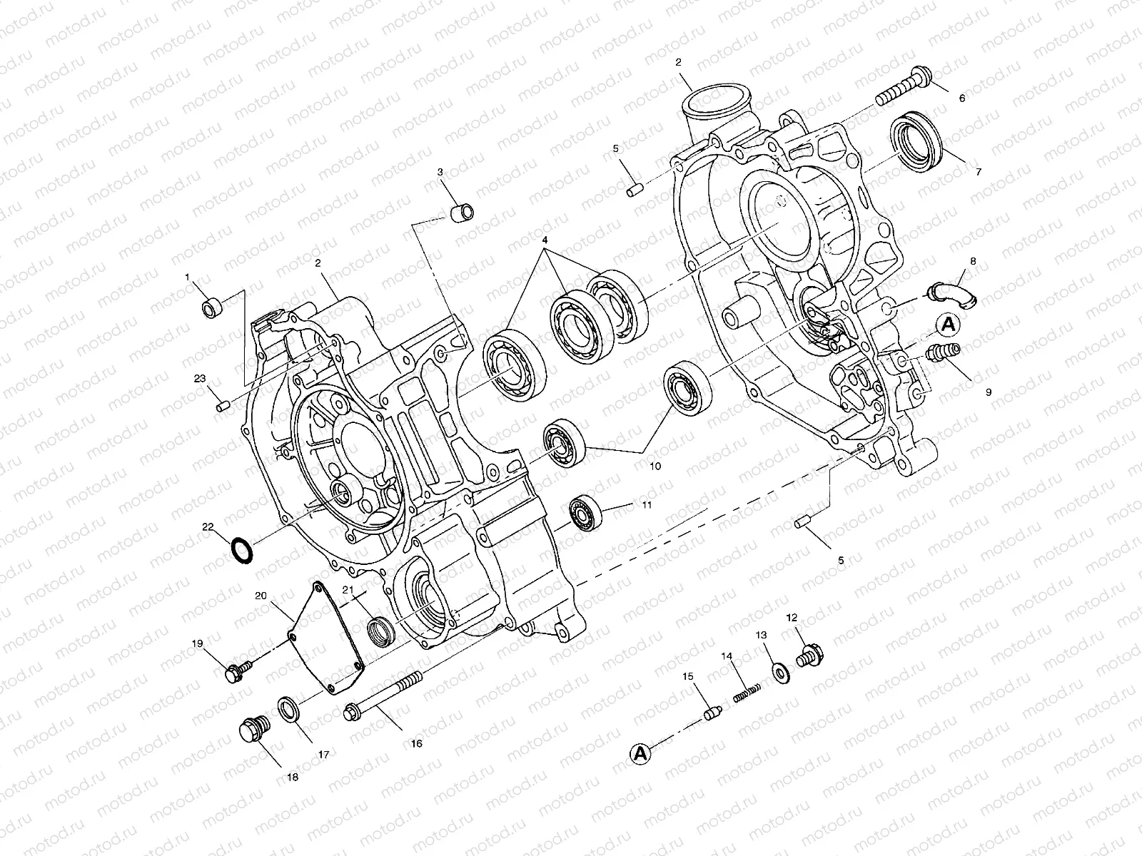 CRANKCASE - A00CH33AC (4959905990D003) | CRANKCASE - A00CH33AC (4959905990D003)