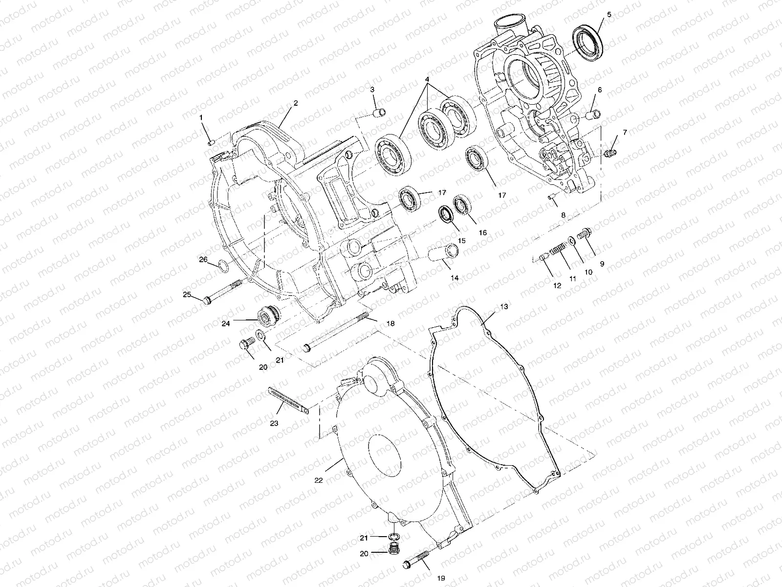 CRANKCASE - A00CH46CA (4954785478D005) | CRANKCASE - A00CH46CA (4954785478D005)