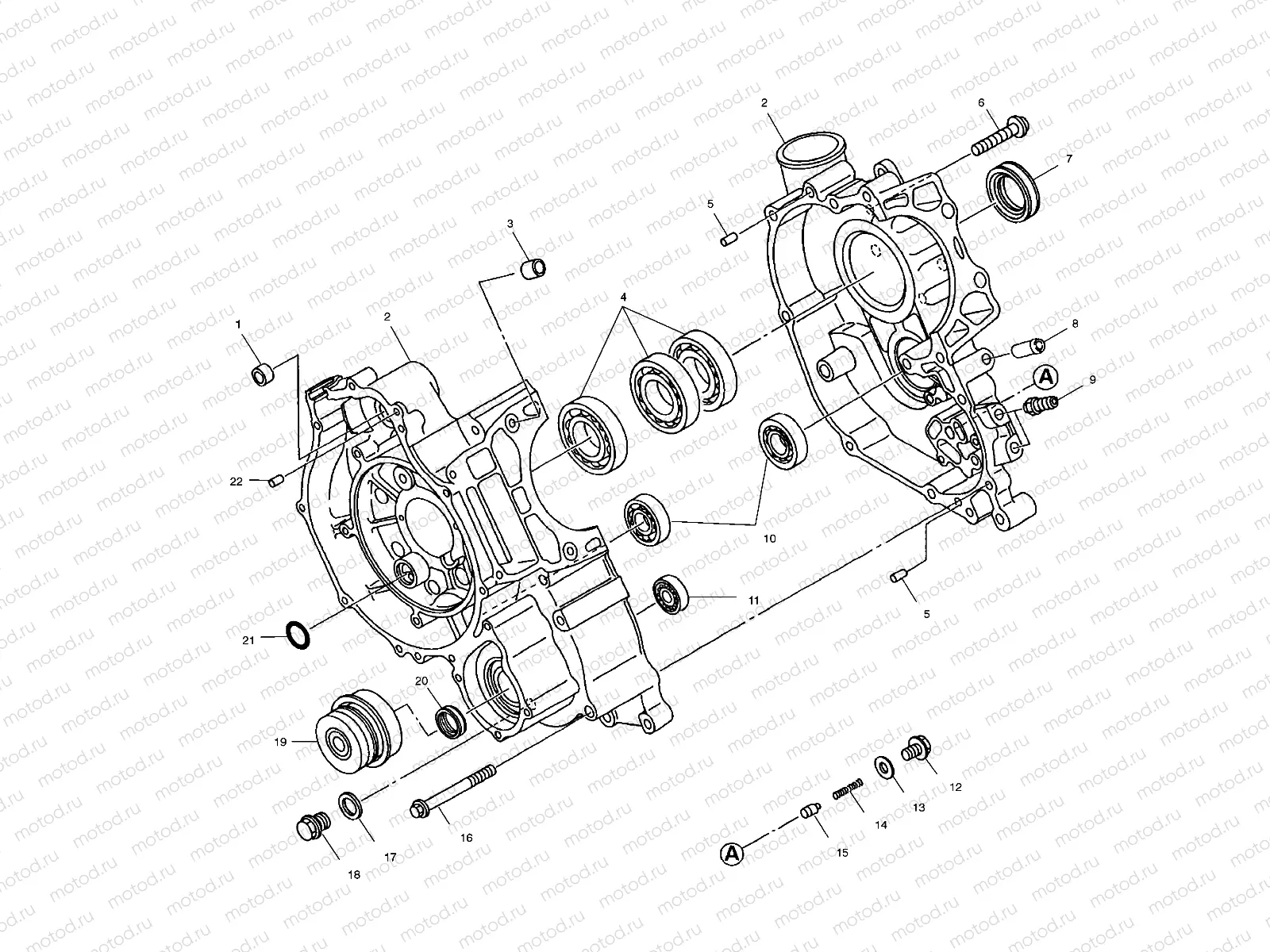 CRANKCASE - A00CH50AK (4954805480D008) | CRANKCASE - A00CH50AK (4954805480D008)