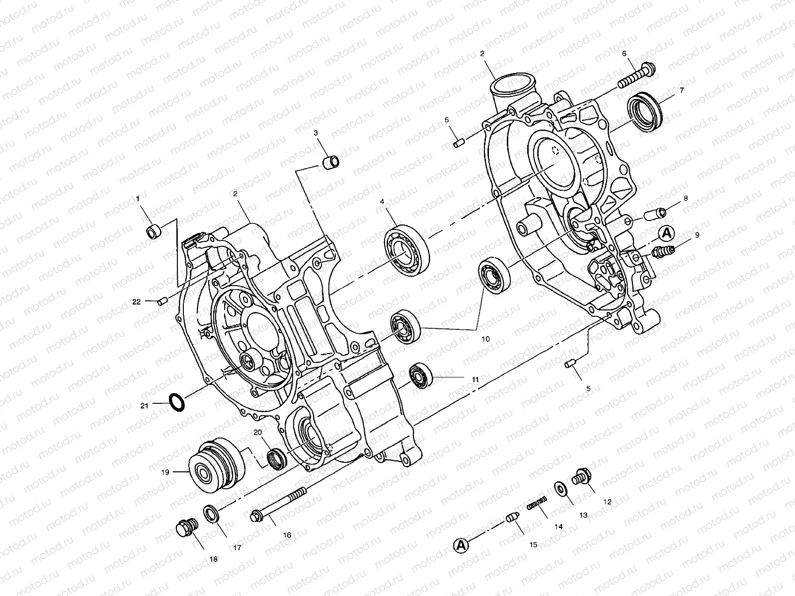 CRANKCASE - A01CH50EB (4964466446D002) | CRANKCASE - A01CH50EB (4964466446D002)