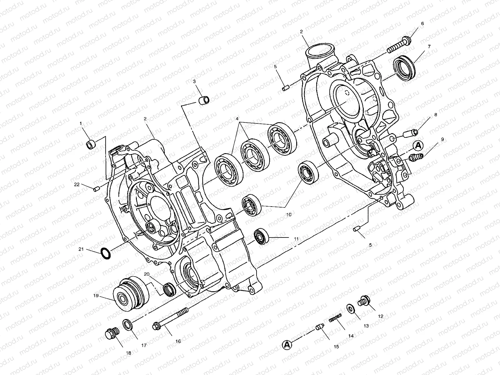 CRANKCASE - A01CL50AA (4964586458D003) | CRANKCASE - A01CL50AA (4964586458D003)