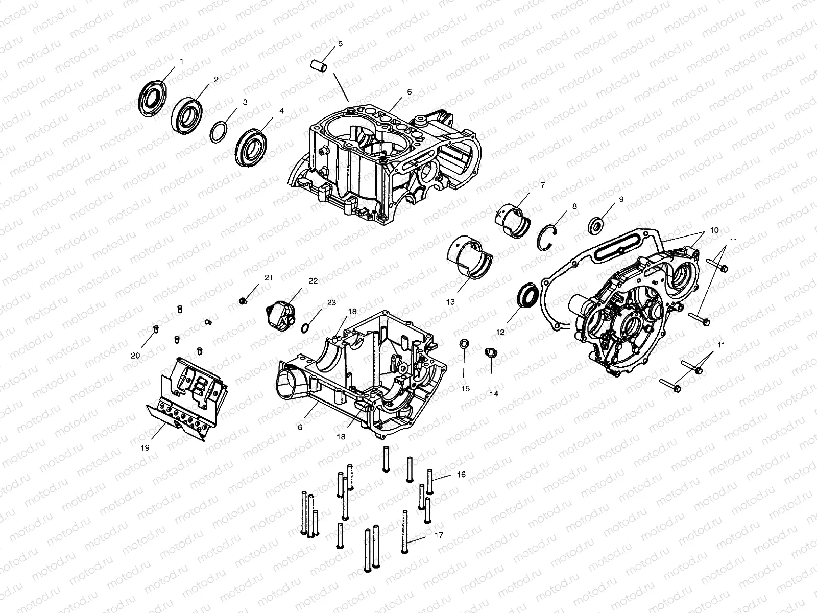 CRANKCASE - A02CH68AA/AB/AC/CA/CB (4966346634D03) | CRANKCASE - A02CH68AA/AB/AC/CA/CB (4966346634D03)