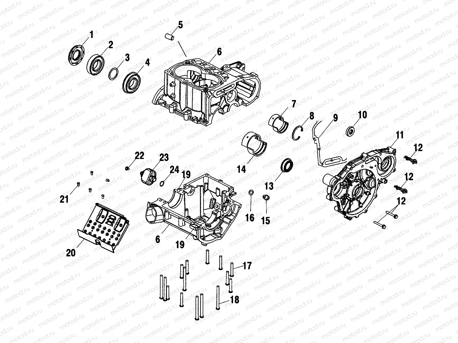 CRANKCASE - A03CH59AA/AF/AG (4977187718D03) | CRANKCASE - A03CH59AA/AF/AG (4977187718D03)
