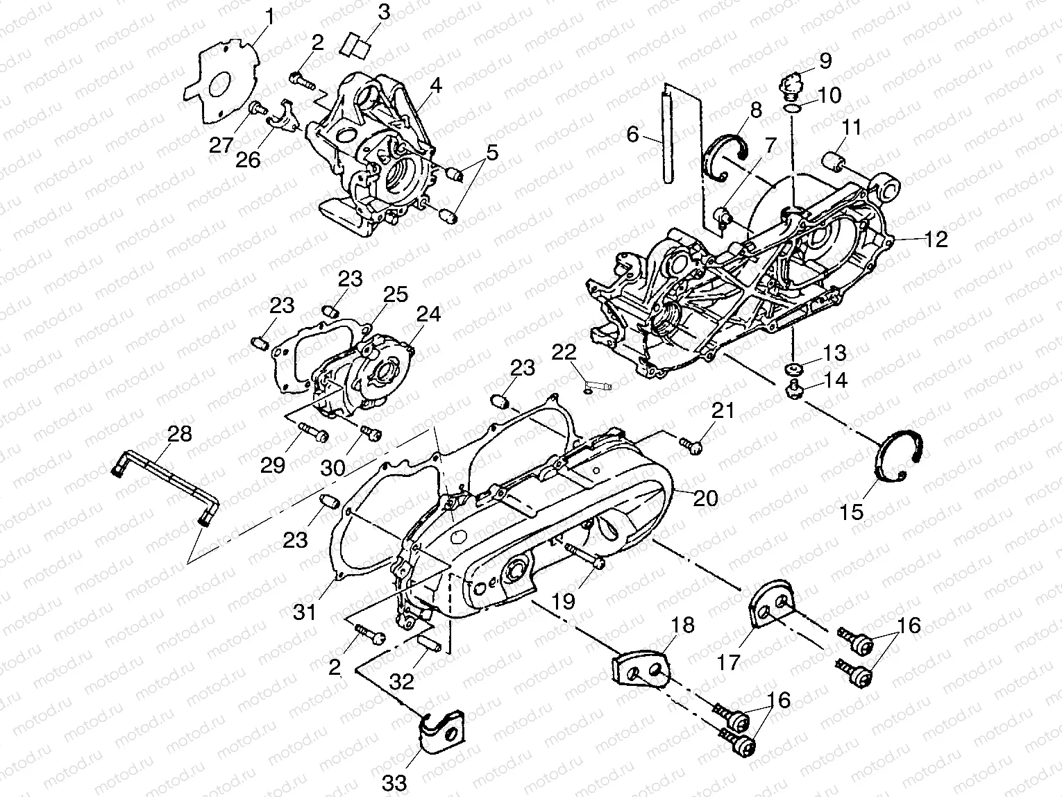 CRANKCASE - A03EA05CA/CB (4978757875A10) | CRANKCASE - A03EA05CA/CB (4978757875A10)