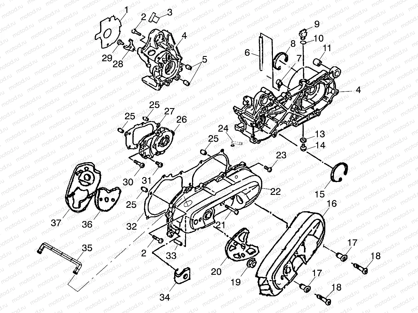 CRANKCASE - A03EA09CA (4978807880A10) | CRANKCASE - A03EA09CA (4978807880A10)