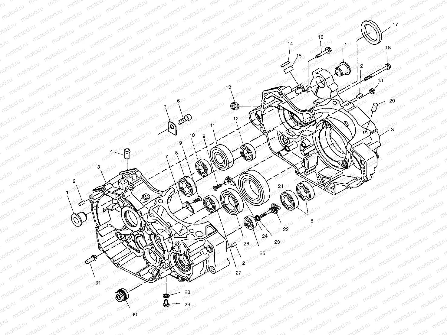 CRANKCASE - A03GJ50AA/AB (4975767576C03) | CRANKCASE - A03GJ50AA/AB (4975767576C03)