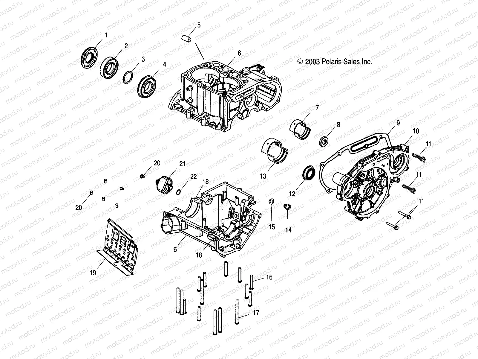 CRANKCASE - A04CH68AC/AF/AH/AJ/AT/AV (4975557555D03) | CRANKCASE - A04CH68AC/AF/AH/AJ/AT/AV (4975557555D03)