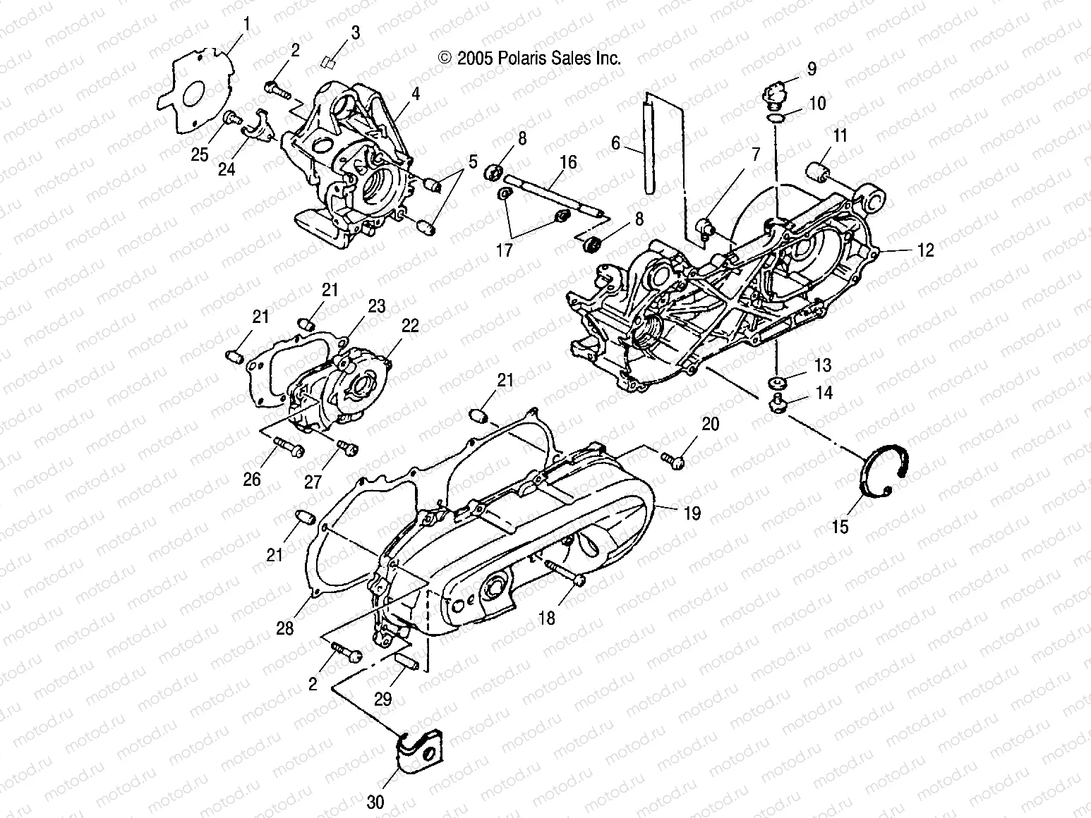 CRANKCASE - A05KA09CA/CB (4999202359920235A10) | CRANKCASE - A05KA09CA/CB (4999202359920235A10)