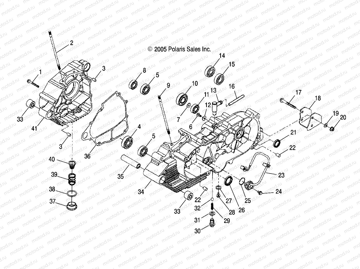 CRANKCASE - A05PB20EA/EB/EC/ED (4999202449920244A05) | CRANKCASE - A05PB20EA/EB/EC/ED (4999202449920244A05)