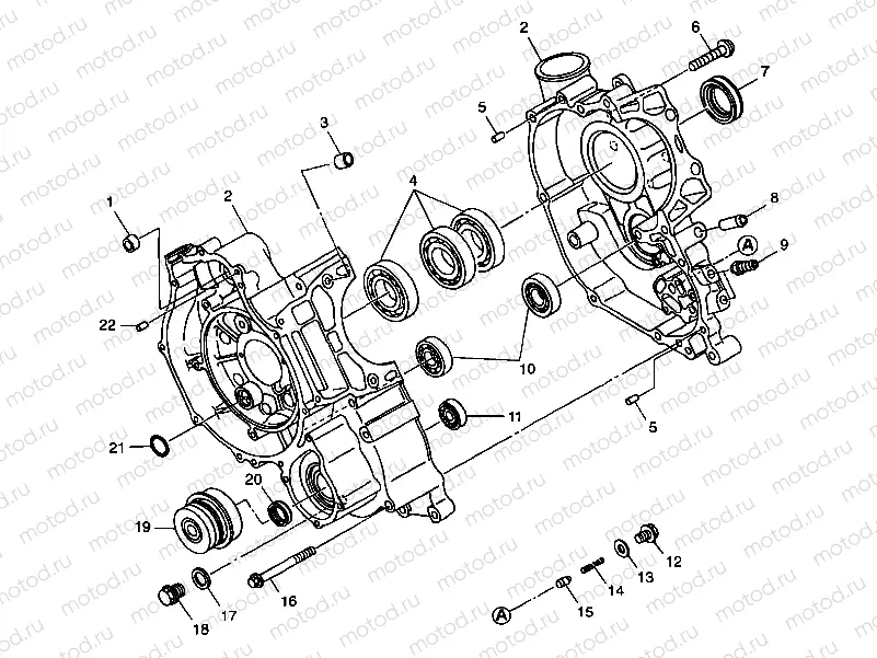 CRANKCASE - A99CD50AA (4949254925D005) | CRANKCASE - A99CD50AA (4949254925D005)
