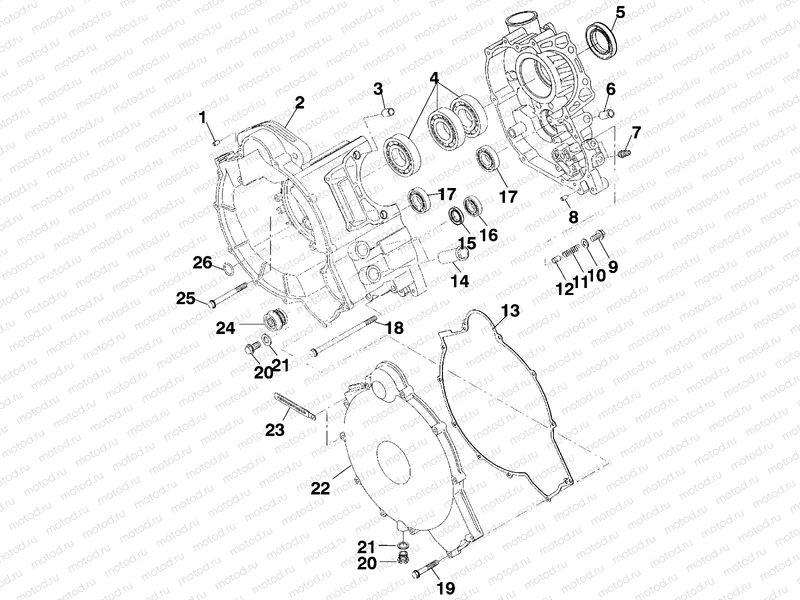 CRANKCASE - A99CH45CA (4949154915D006) | CRANKCASE - A99CH45CA (4949154915D006)