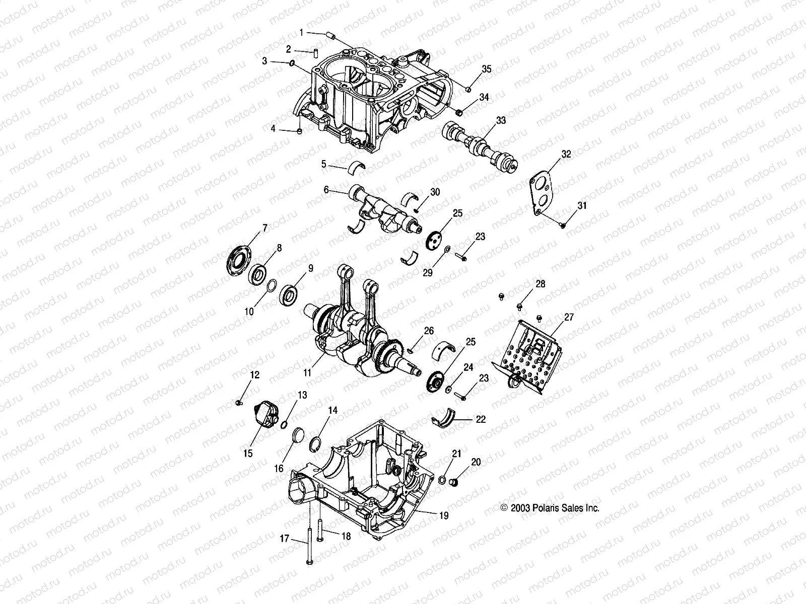 CRANKCASE and CRANKSHAFT - A04CH68AP/AQ/AU/CU (4987468746D04) | CRANKCASE and CRANKSHAFT - A04CH68AP/AQ/AU/CU (4987468746D04)