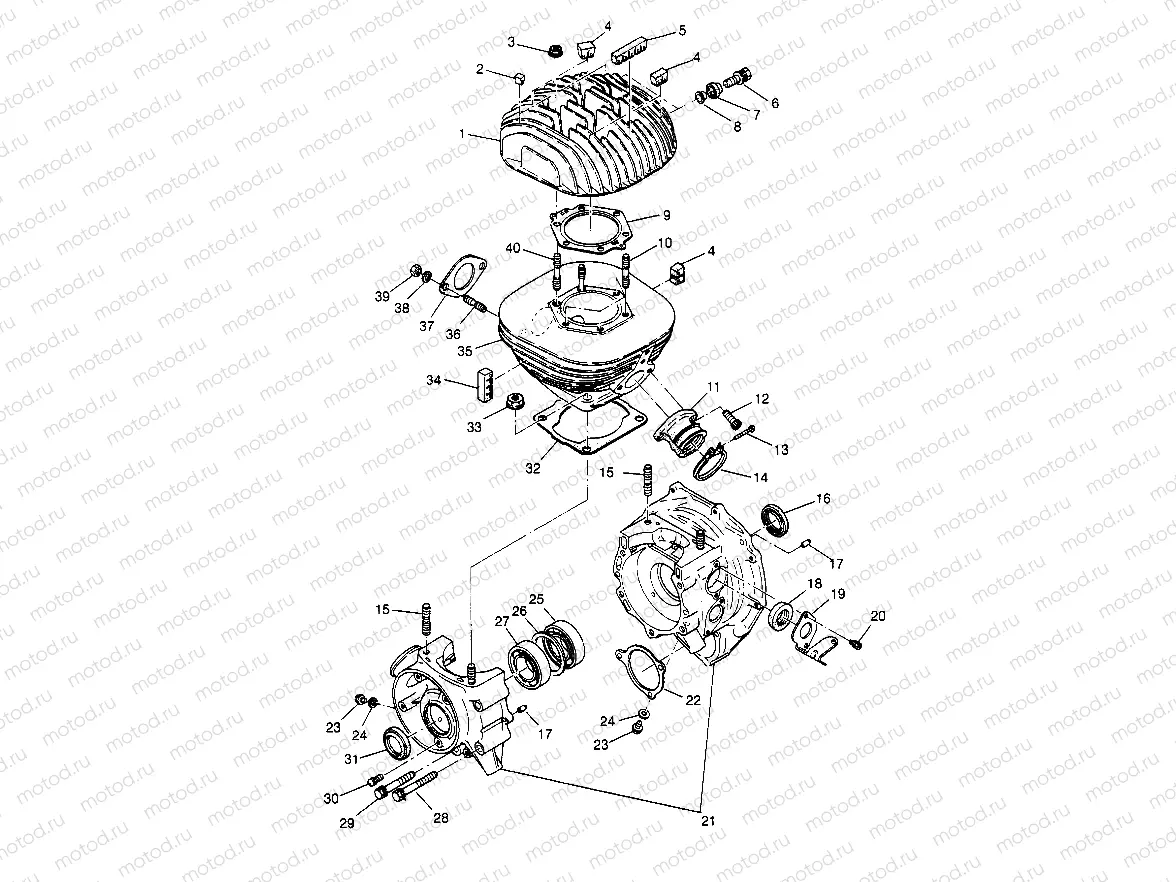CRANKCASE and CYLINDER 6x6 300 W948730 (4926792679D003) | CRANKCASE and CYLINDER 6x6 300 W948730 (4926792679D003)