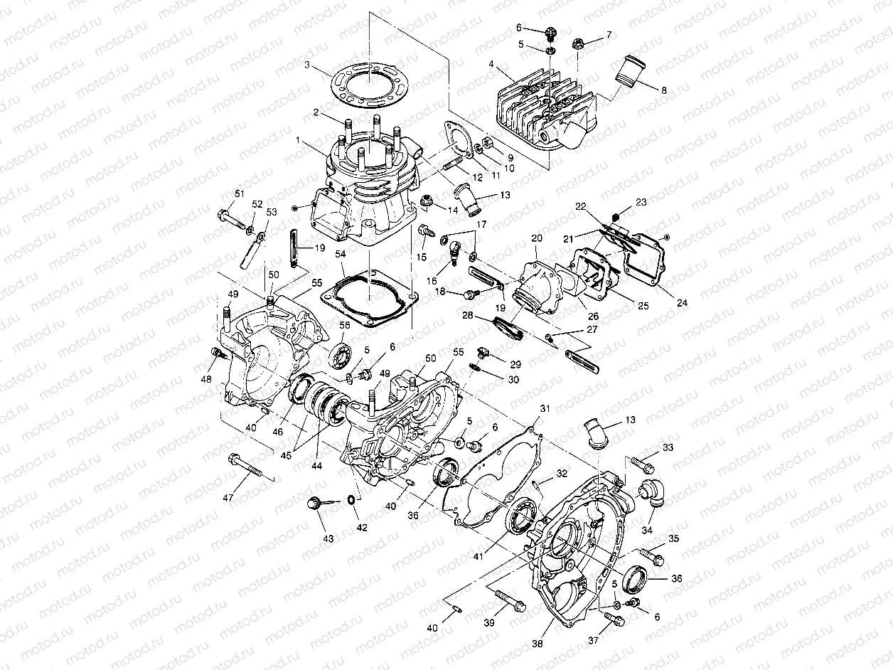 CRANKCASE and CYLINDER 6x6 400L W948740 (4926802680D005) | CRANKCASE and CYLINDER 6x6 400L W948740 (4926802680D005)