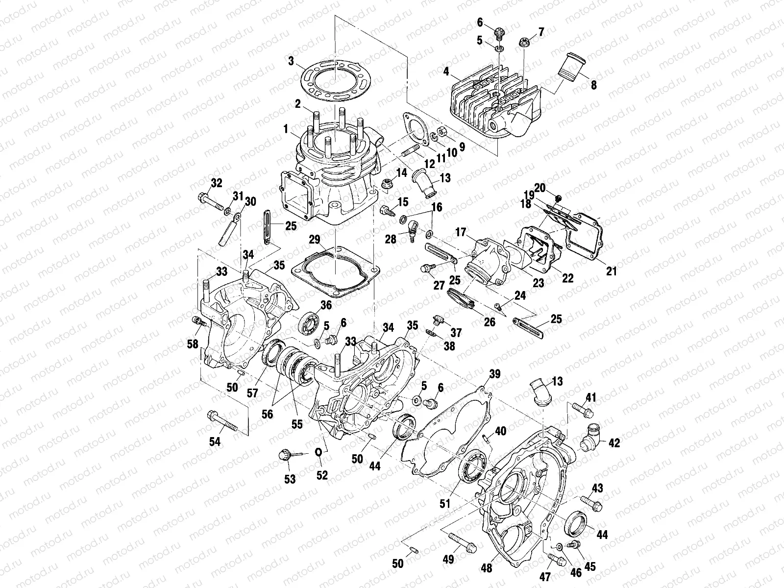 CRANKCASE and CYLINDER - A00CG38CA (4954875487D004) | CRANKCASE and CYLINDER - A00CG38CA (4954875487D004)