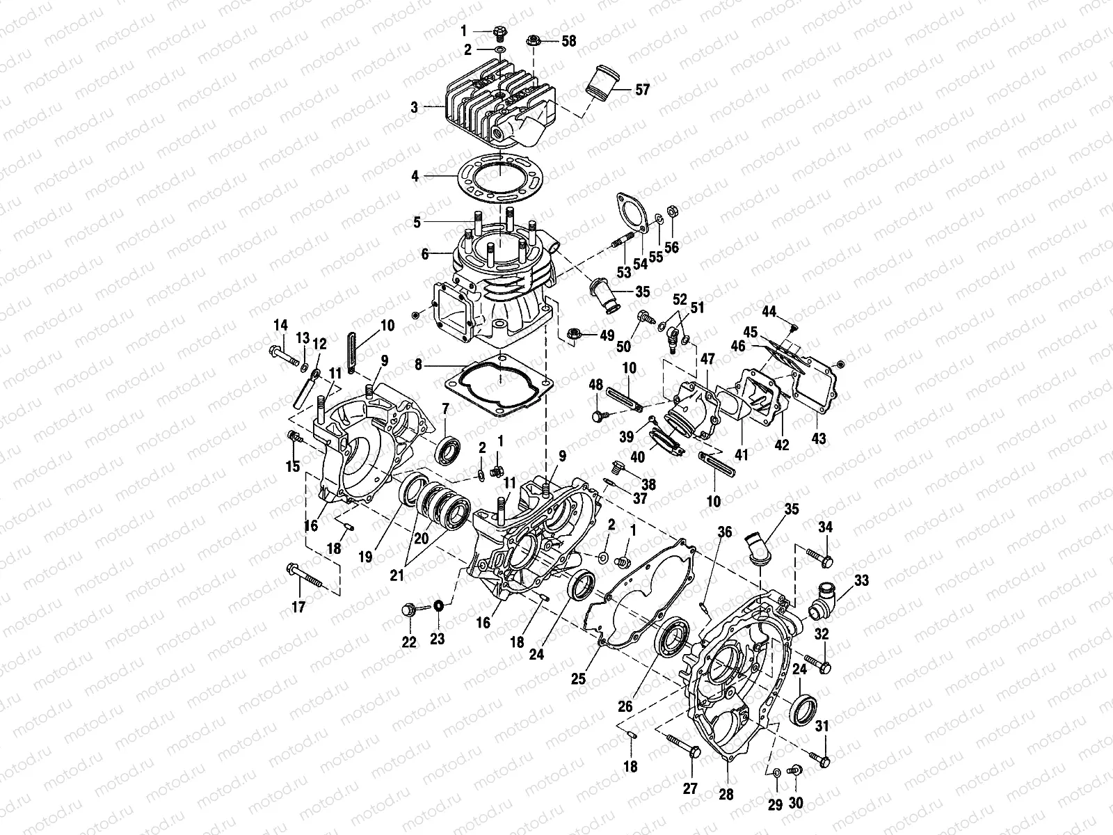 CRANKCASE AND CYLINDER - A03BA38CA (4982568256C11) | CRANKCASE AND CYLINDER - A03BA38CA (4982568256C11)