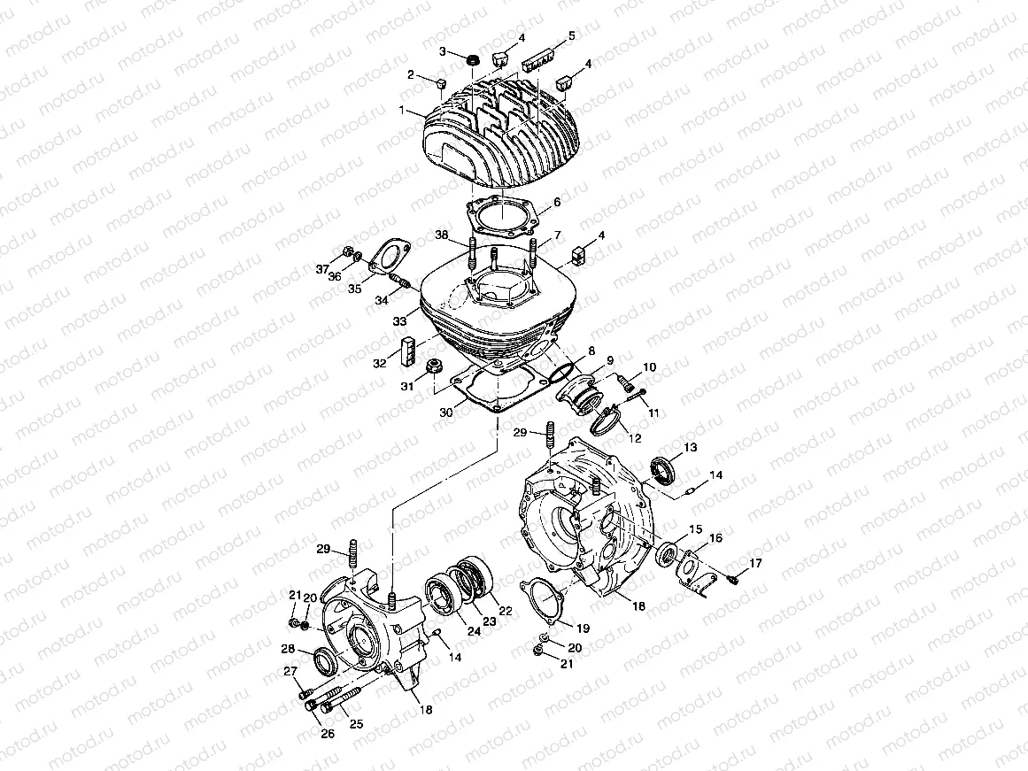 CRANKCASE and CYLINDER - A99CC28CA (4949484948c013) | CRANKCASE and CYLINDER - A99CC28CA (4949484948c013)