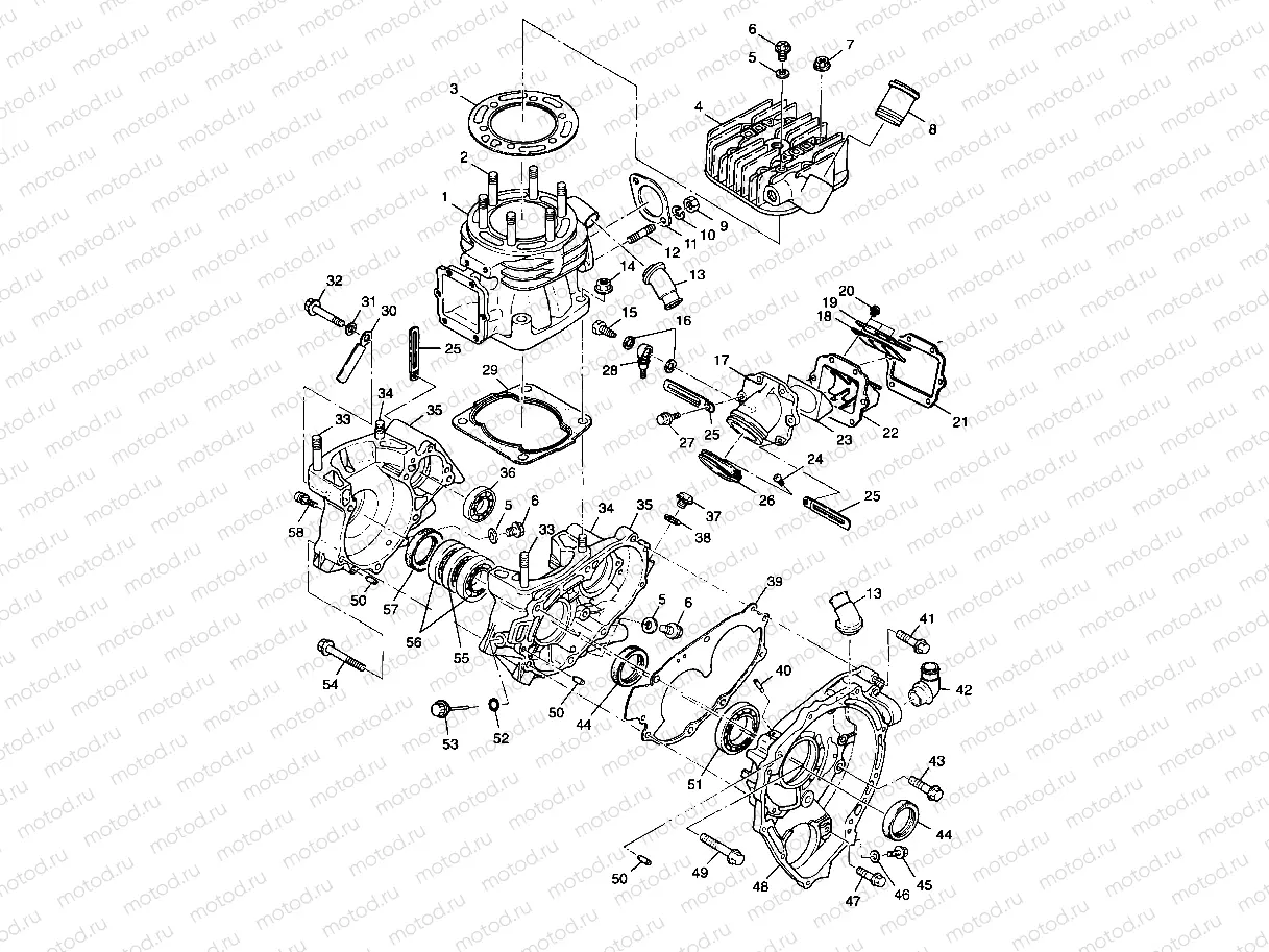 CRANKCASE and CYLINDER - A99CG38CA (4949634963D001) | CRANKCASE and CYLINDER - A99CG38CA (4949634963D001)