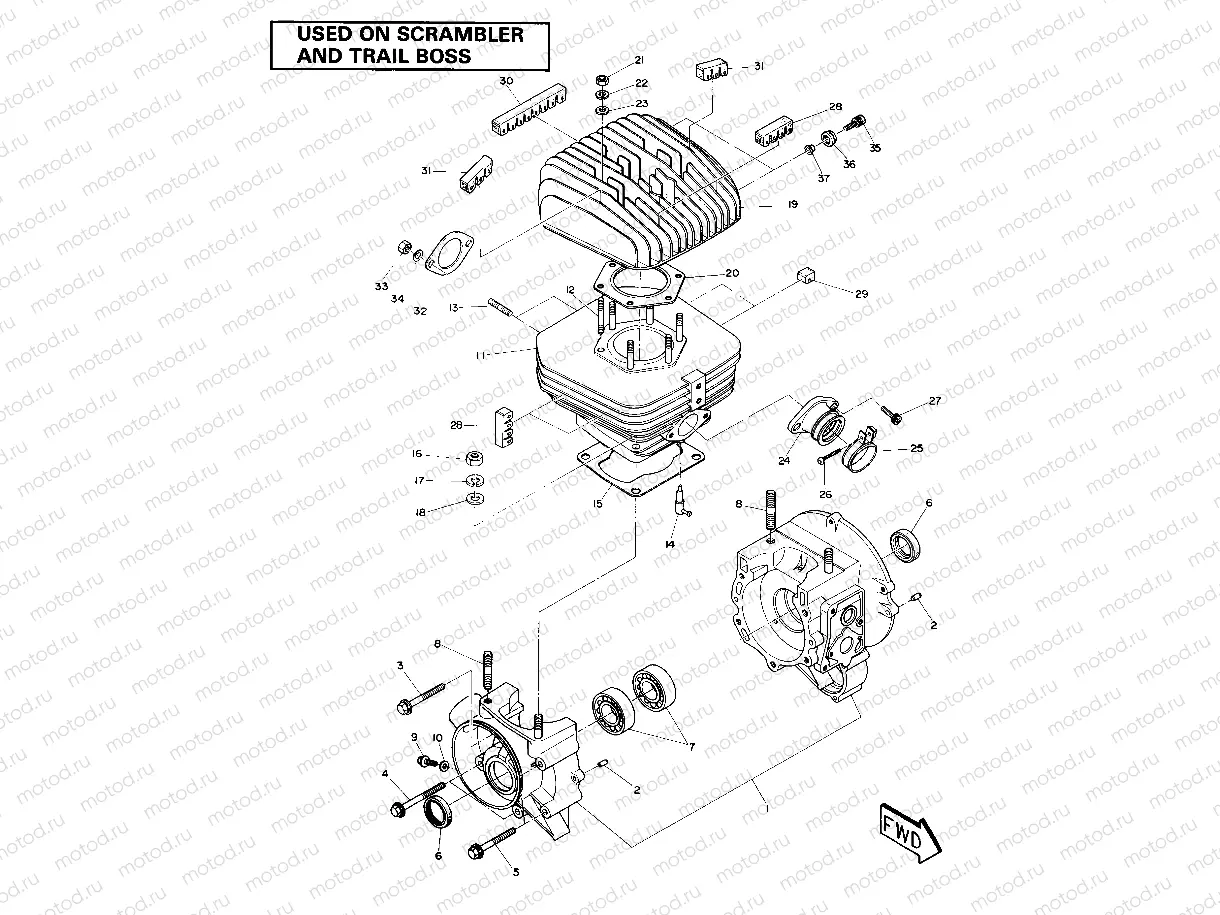 Crankcase and Cylinder Assembly (4911991199042A) | Crankcase and Cylinder Assembly (4911991199042A)