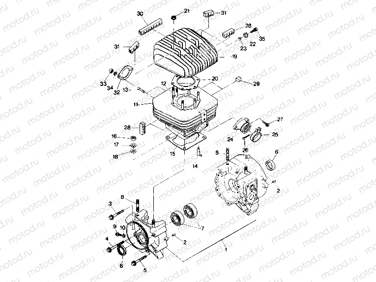 Crankcase and Cylinder Assembly (4913521352038A) | Crankcase and Cylinder Assembly (4913521352038A)
