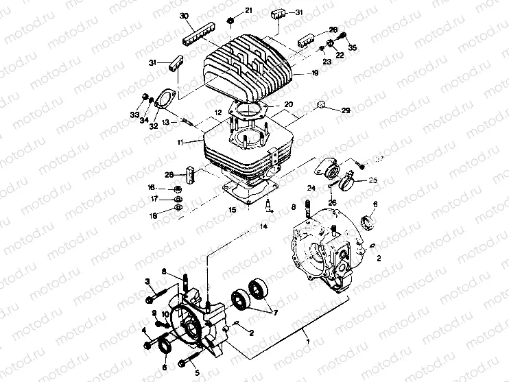 Crankcase and Cylinder Assembly (49147514750038) | Crankcase and Cylinder Assembly (49147514750038)