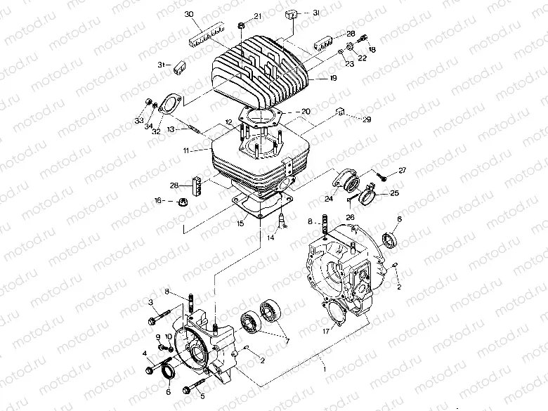 Crankcase and Cylinder Assembly (4914761476038A) | Crankcase and Cylinder Assembly (4914761476038A)