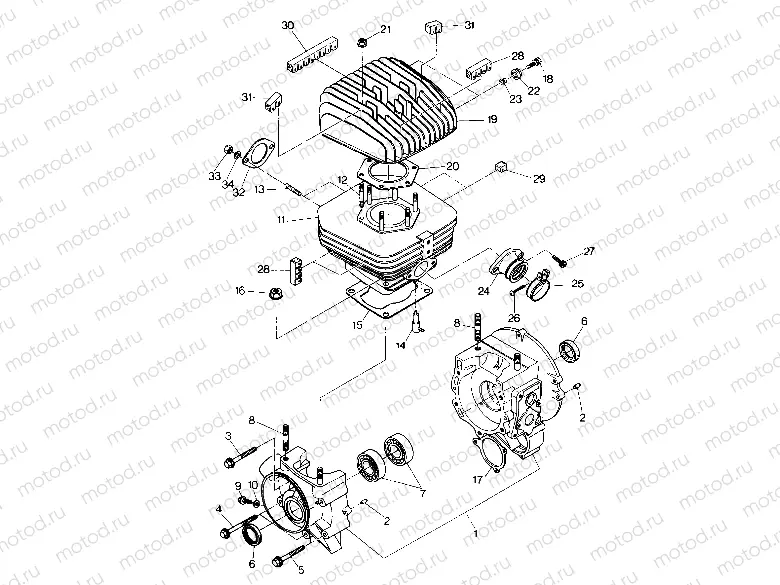 Crankcase and Cylinder Assembly (4914771477032A) | Crankcase and Cylinder Assembly (4914771477032A)