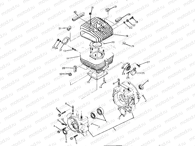 Crankcase and Cylinder Assembly (4915951595036A) | Crankcase and Cylinder Assembly (4915951595036A)