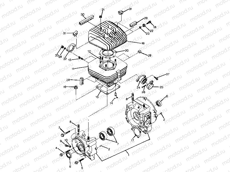 Crankcase and Cylinder Assembly (4916361636036A) | Crankcase and Cylinder Assembly (4916361636036A)